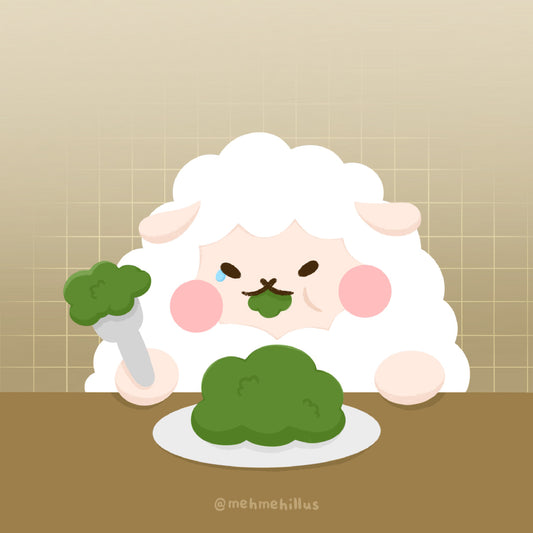 mehmeh | Square Art Print - Eating Grass