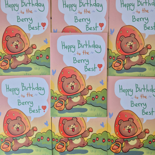 BERRY Birthday Artprint Postcard