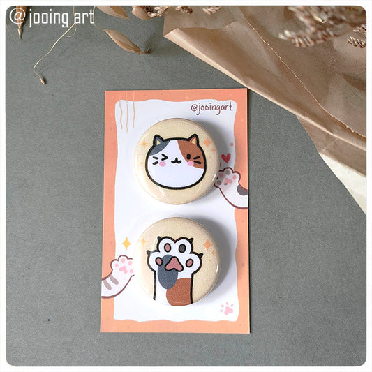 Cute Cat Badges Set - Calico Cat