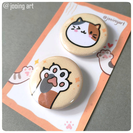 Cute Cat Badges Set - Calico Cat