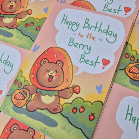 BERRY Birthday Artprint Postcard