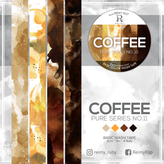 reimy RLLP - Basic Design Washi Tape - Coffee (Box)
