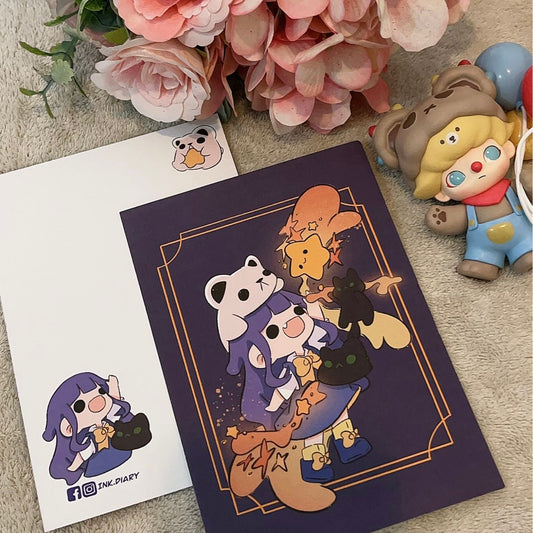 INK.DIARY Postcard - CATCHING STAR