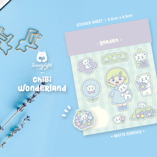 Chibi Wonderland Sticker Sheet | Garden
