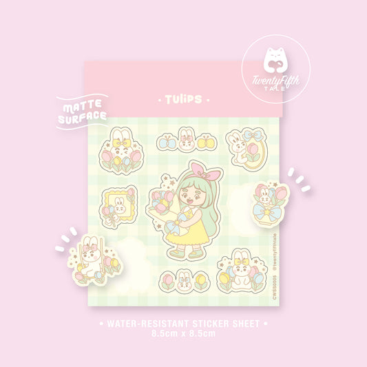 Chibi Wonderland Sticker Sheet | Tulips