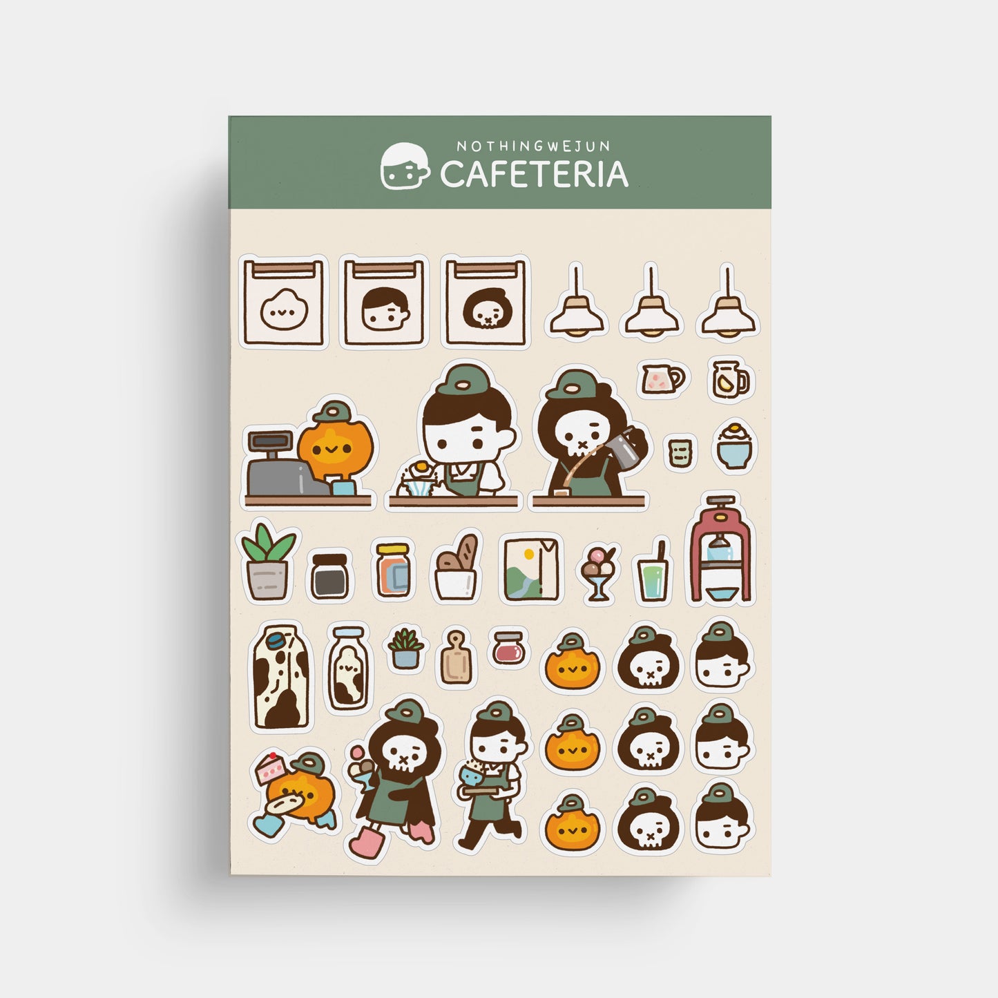 Nothingwejun | Cafeteria Sticker Sheet