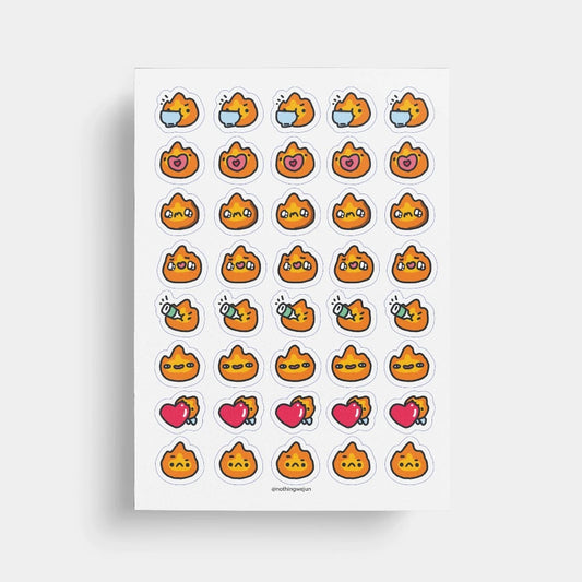 Nothingwejun | Charlie Emoji Sticker (Rice Bowl)