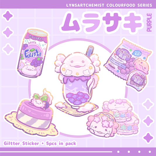 Colourfood Series (Rainbow) Sticker Pack | Purple