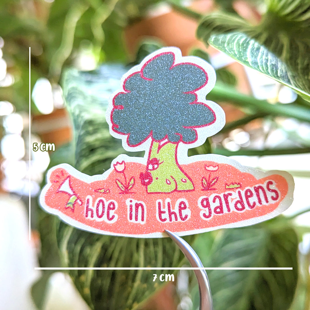 Hoe in the Gardens Die-cut Sticker