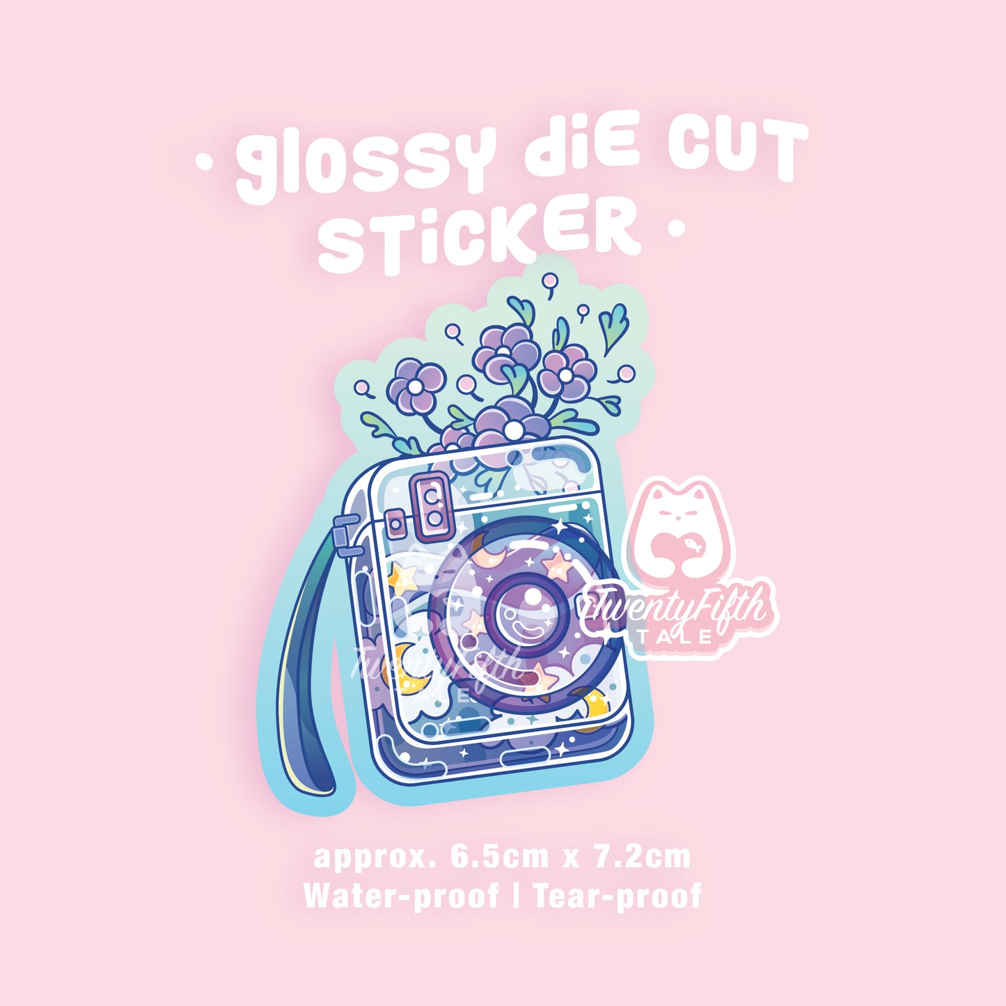 Glossy Die Cut Sticker | Whimsical Mini Camera 1