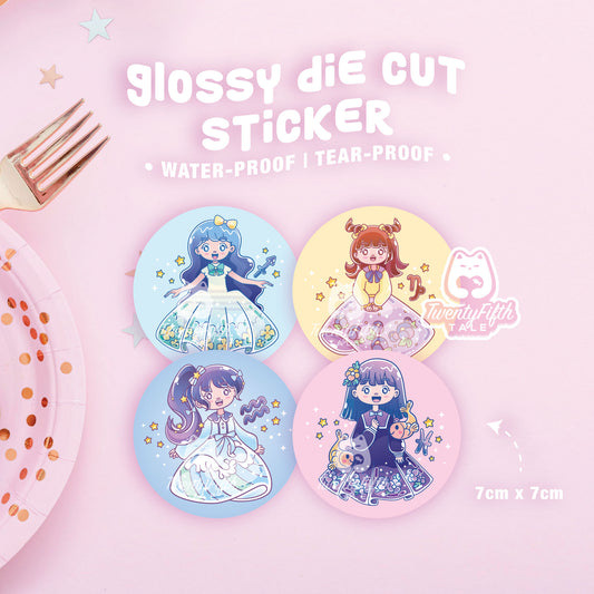 Glossy Die Cut Sticker | Horoscope Aquarius