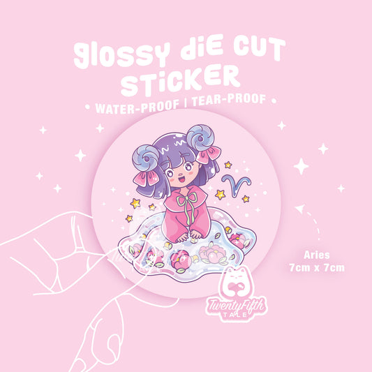 Glossy Die Cut Sticker | Horoscope Aries