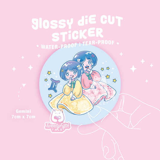 Glossy Die Cut Sticker | Horoscope Gemini