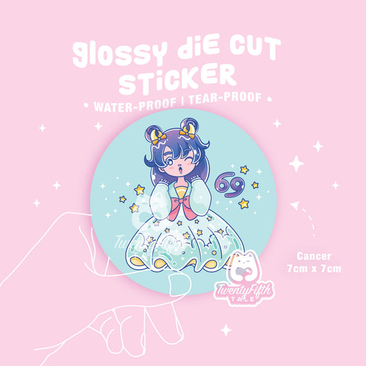 Glossy Die Cut Sticker | Horoscope Cancer