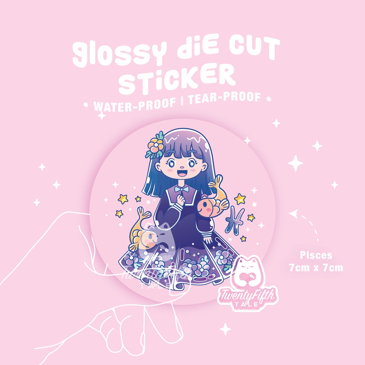 Glossy Die Cut Sticker | Horoscope Pisces