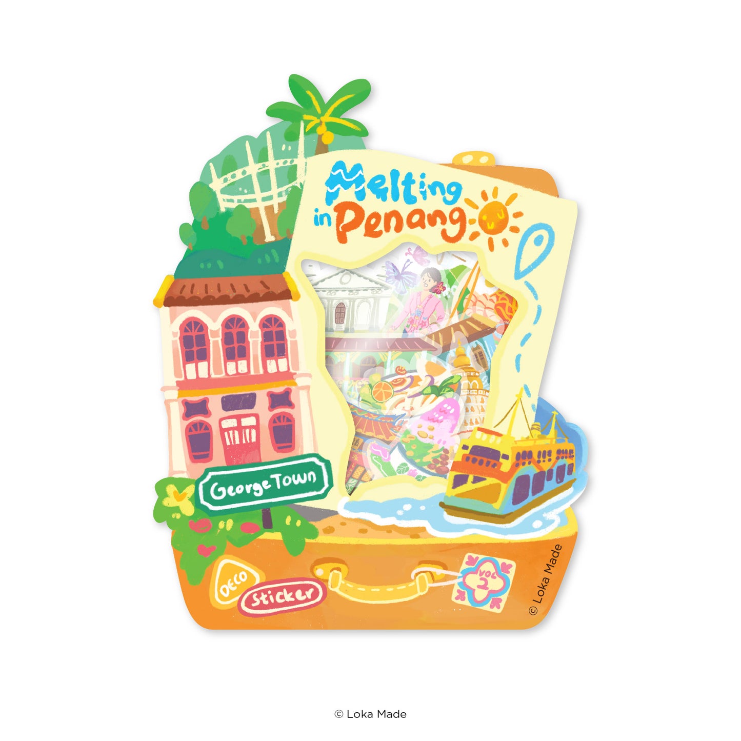 Doodle Land: Melting At Penang 2 - Deco Sticker