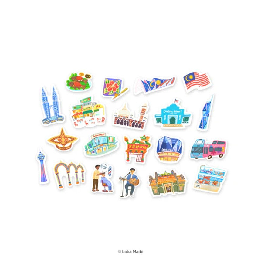 Doodle Land: Blossom Hours in Kuala Lumpur - Deco Sticker