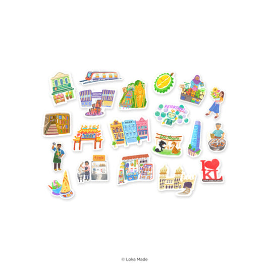 Doodle Land: Crossing Through Kuala Lumpur - Deco Sticker