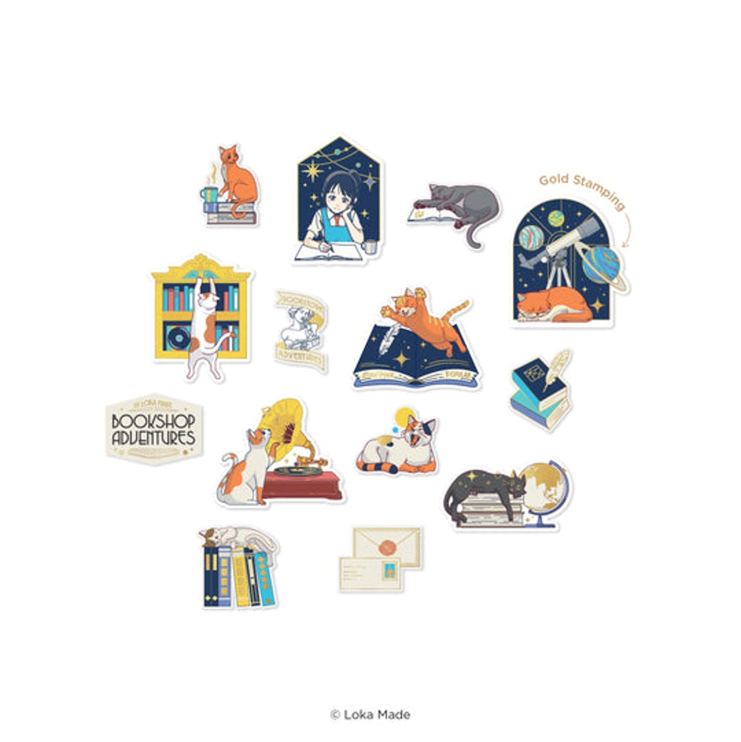 Bookshop Adventures 'Midnight Pages' - Deco Sticker