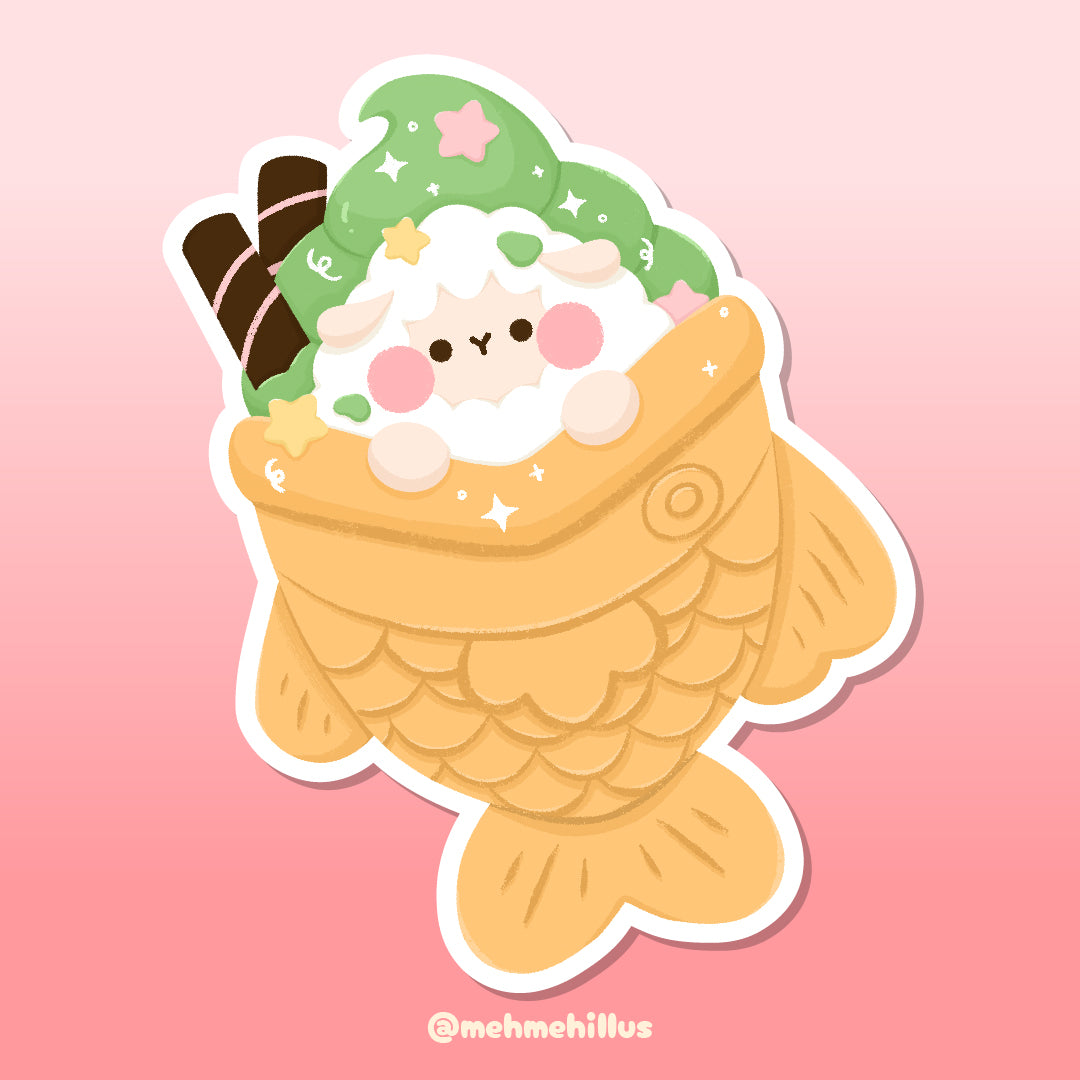 mehmeh | Die Cut Postcard - Taiyaki