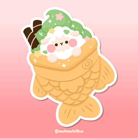 mehmeh | Die Cut Postcard - Taiyaki