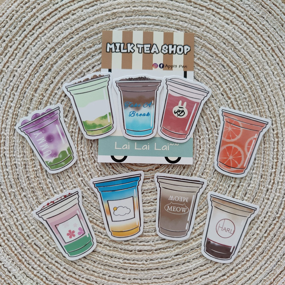Sticker Packs by Appl3 Pen - Milk Tea series