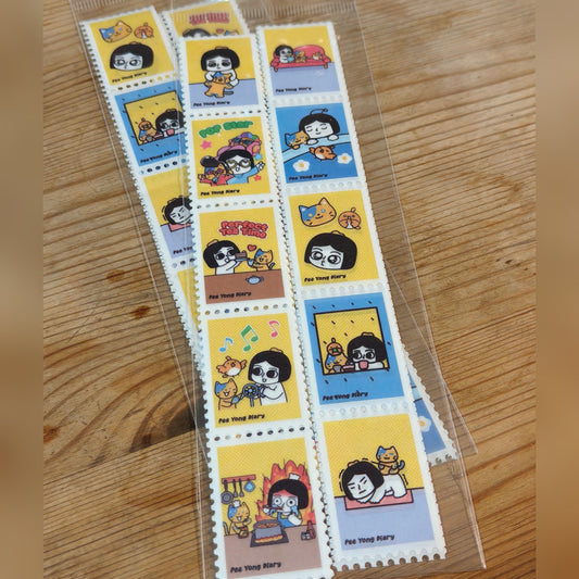 Pee Yong Diary - Stamp Washi Tape