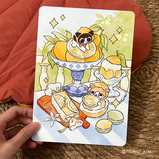 Hui Hui - A5 artprint - Lemon Party