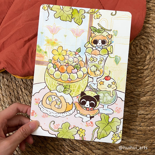 Hui Hui - A5 artprint - Melon Party