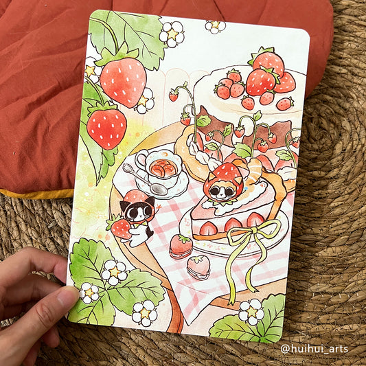 Hui Hui - A5 artprint - Strawberry Party
