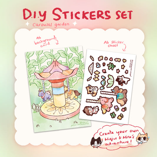 Hui Hui - DIY Sticker set - Carousel Garden