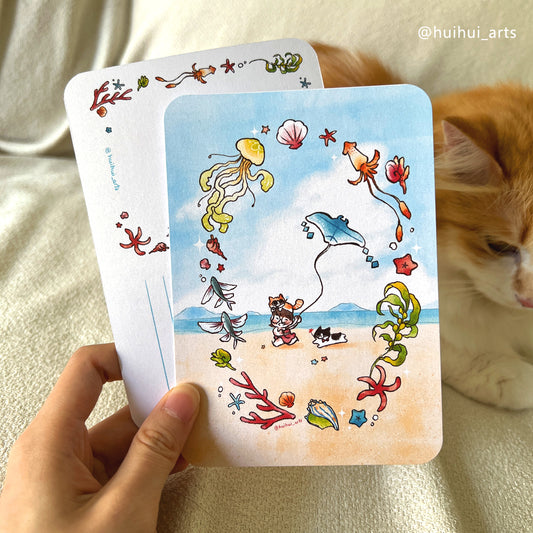 Hui Hui - Postcard - Beach
