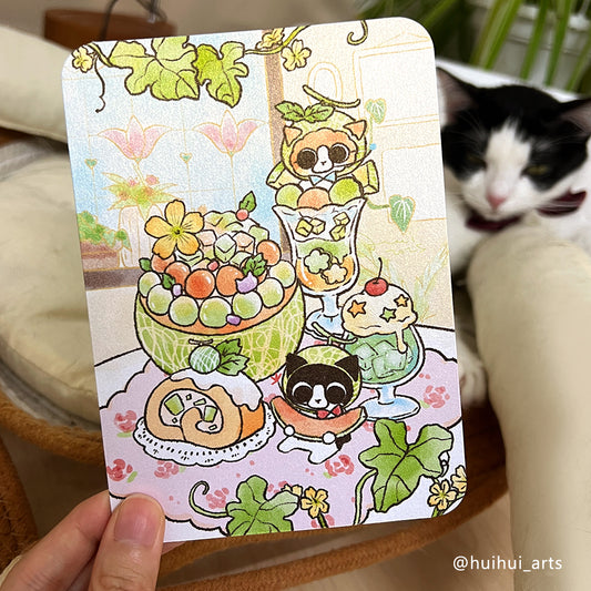 Hui Hui - Postcard - Melon Party
