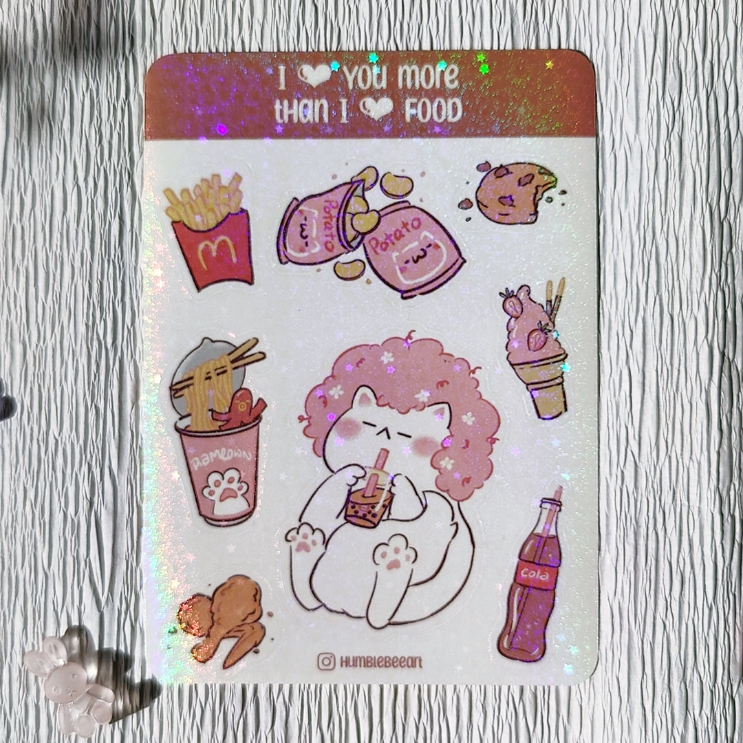 Sticker Enjoy Food Love Food Sticker Sheet – chub.my