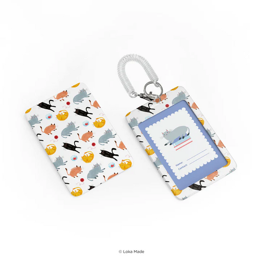 Ken Smiths x Loka Made 'Playful Cat' - ID Tag Holder