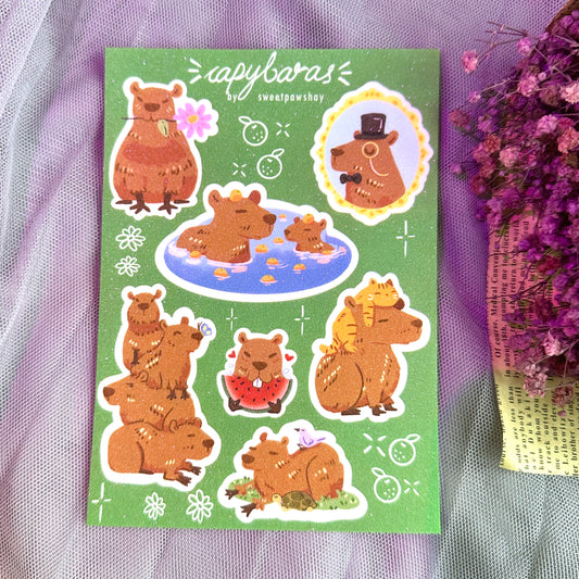 sweetpawshay - Capybara sticker sheet