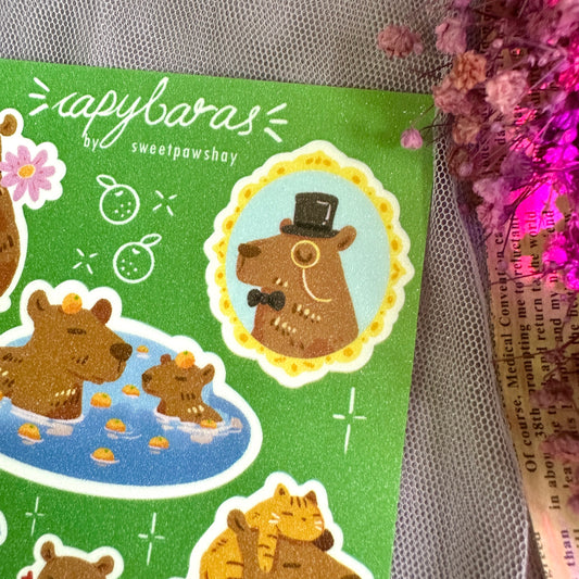 sweetpawshay - Capybara sticker sheet