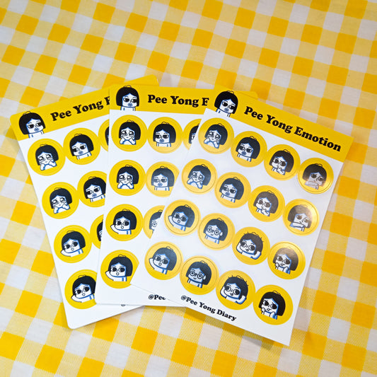 Pee Yong Emotions Sticker Sheet | Pee Yong Diary