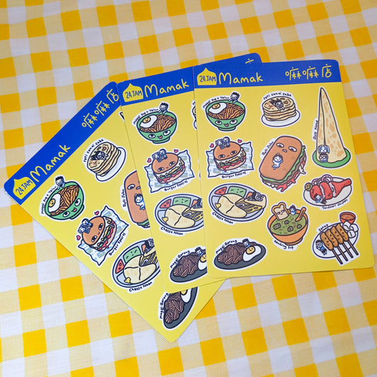 Mamak Store Food Sticker Sheet | Pee Yong Diary