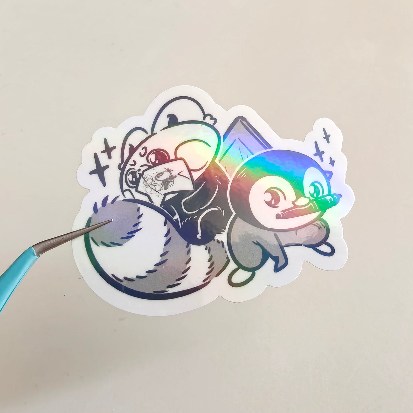 Red Panda x valala Holo Die-cut Sticker