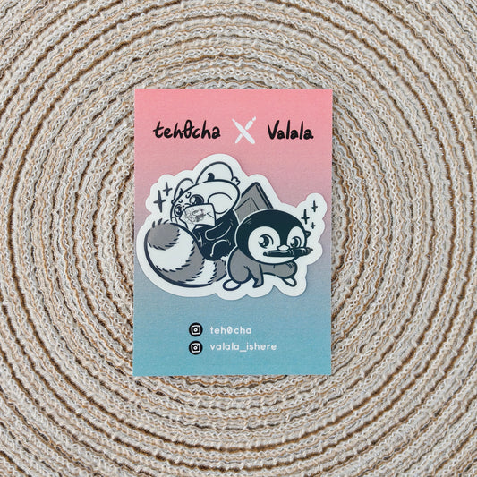 Red Panda x valala Holo Die-cut Sticker