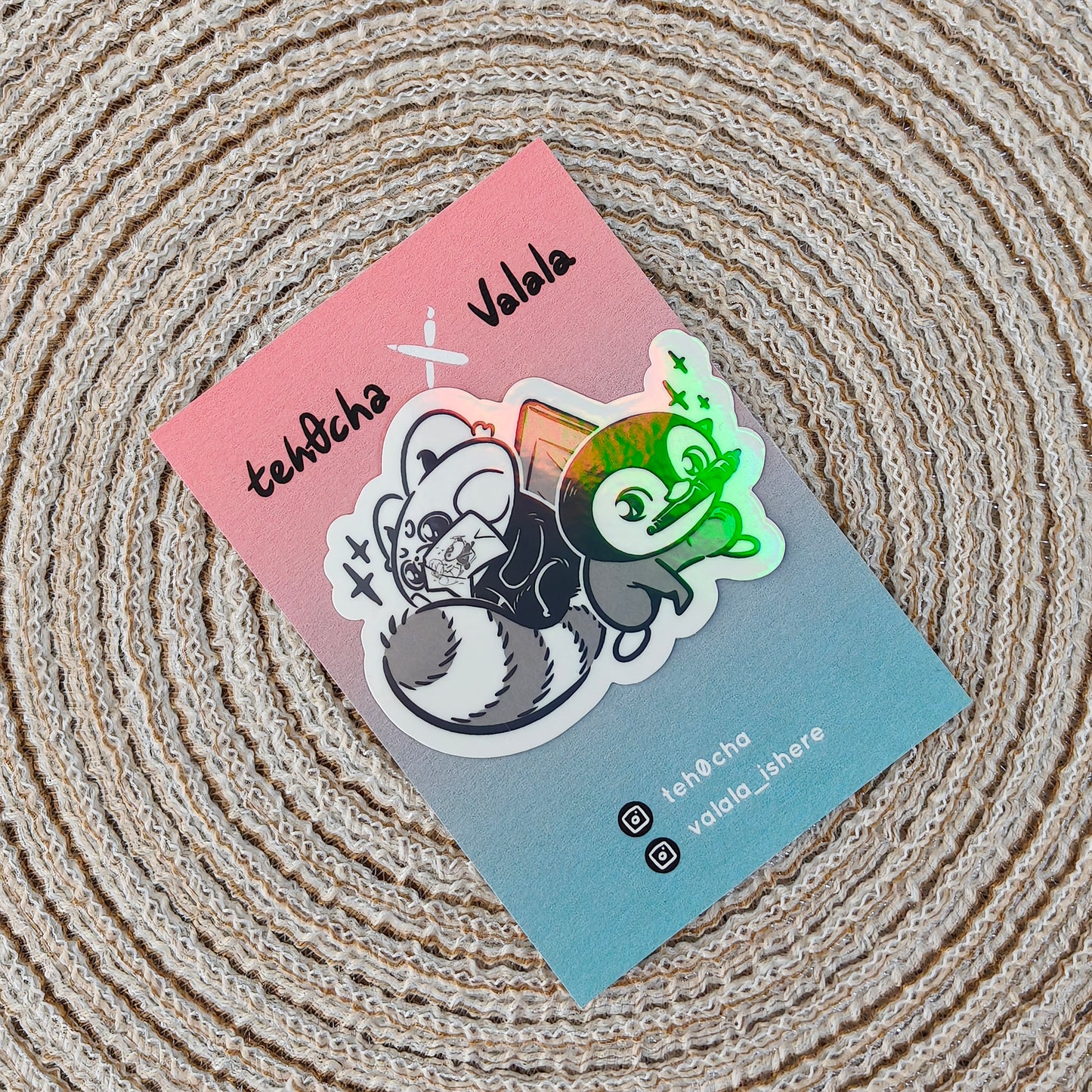 Red Panda x valala Holo Die-cut Sticker