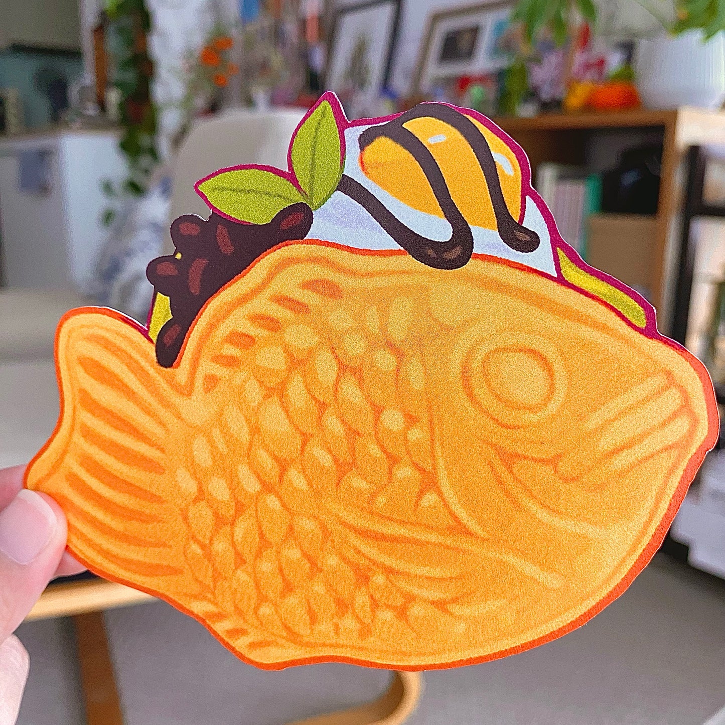 The Matcha RedBean Taiyaki Postcard