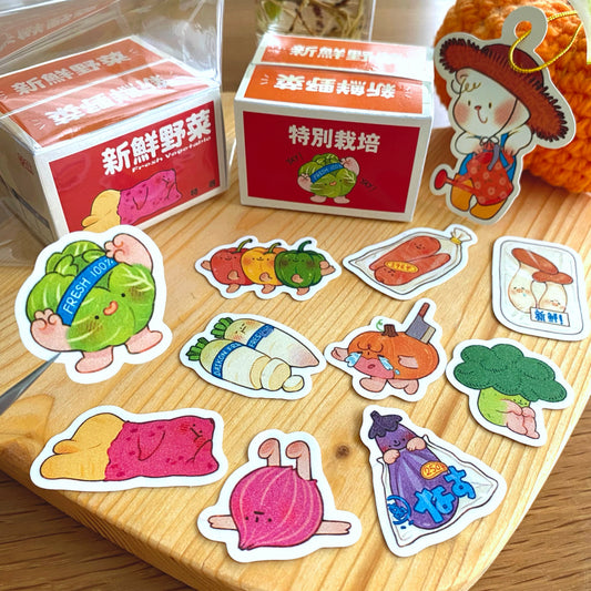 Maomiico Vegetable Box Sticker Set