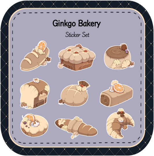 Ginkgo Bakery Sticker Set