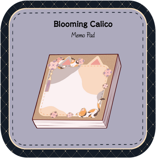 Blooming Calico Memo Pad