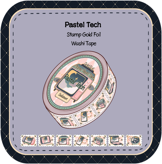 Pastel Tech Stamp Washi Tape