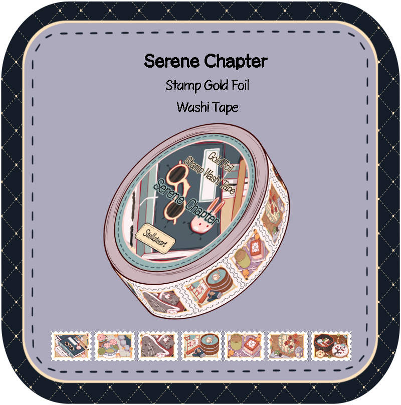 Serene Chapter Stamp Washi Tape