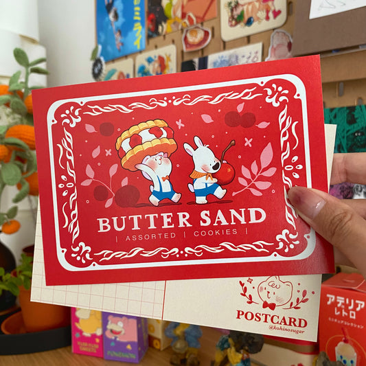 The Butter Sand Cookies postcard set