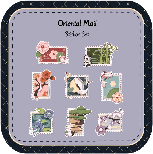 Oriental Mail Sticker Set